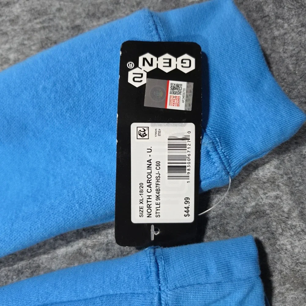 North Carolina‎ Tar Heels Kids Hoodie Youth XL 18/20 Blue UNC Pullover